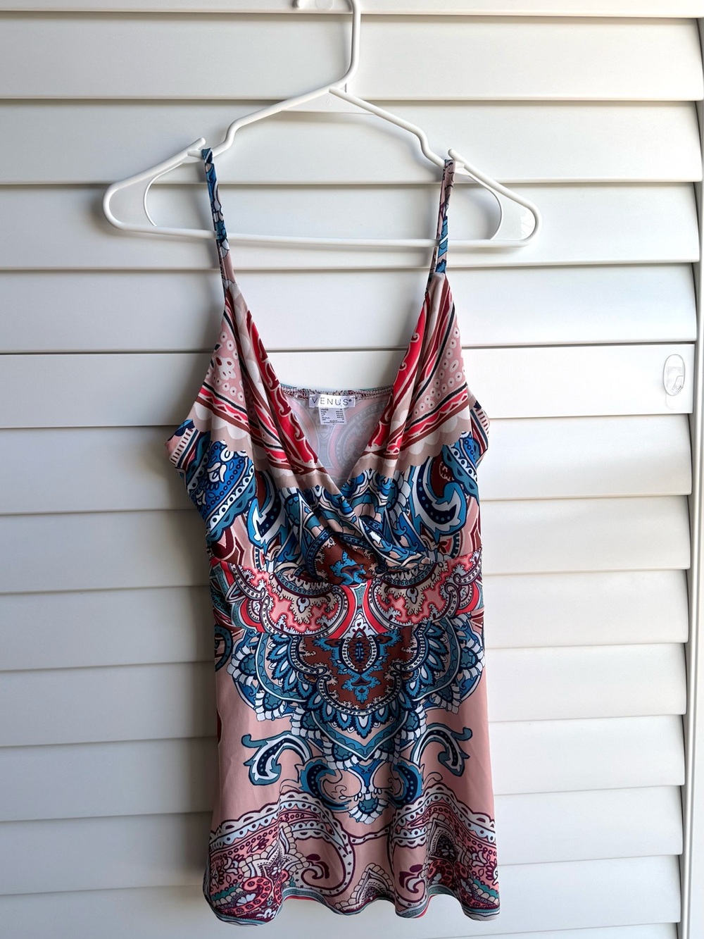 VENUS Paisley Cami in Pink, Blue & Red | Size M
